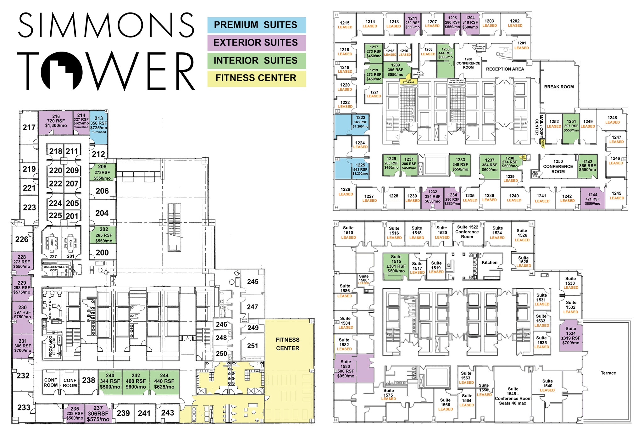 425 W Capitol Ave, Little Rock, AR à louer Plan d’étage- Image 1 de 10