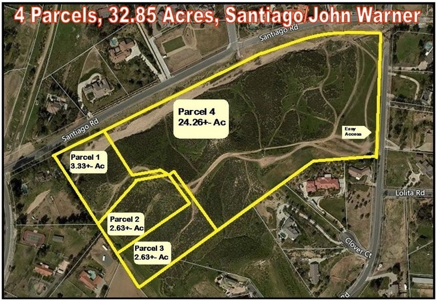 SWC Santiago & John Warner Rd, Temecula, CA à vendre - Photo principale - Image 1 de 17
