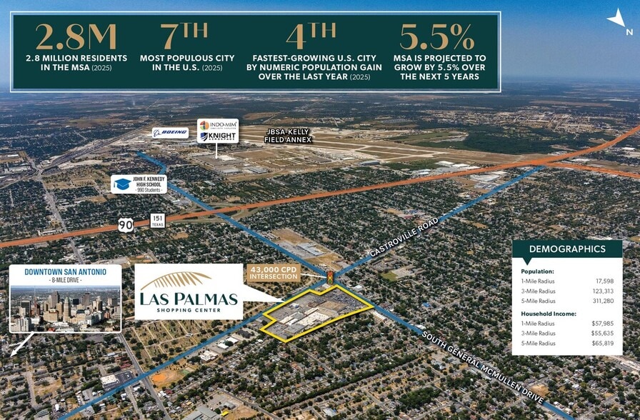 Las Palmas Shopping Center portfolio of 7 properties for sale on LoopNet.ca - Aerial - Image 3 of 4