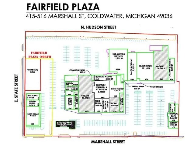 500 Marshall St, Coldwater, MI à vendre - Plan de site - Image 2 de 3