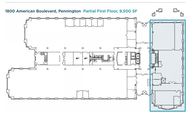 1800 American Blvd, Pennington, NJ à louer Plan d’étage- Image 1 de 1