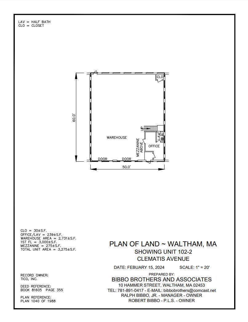 108 Clematis Ave, Waltham, MA for lease Floor Plan- Image 1 of 1