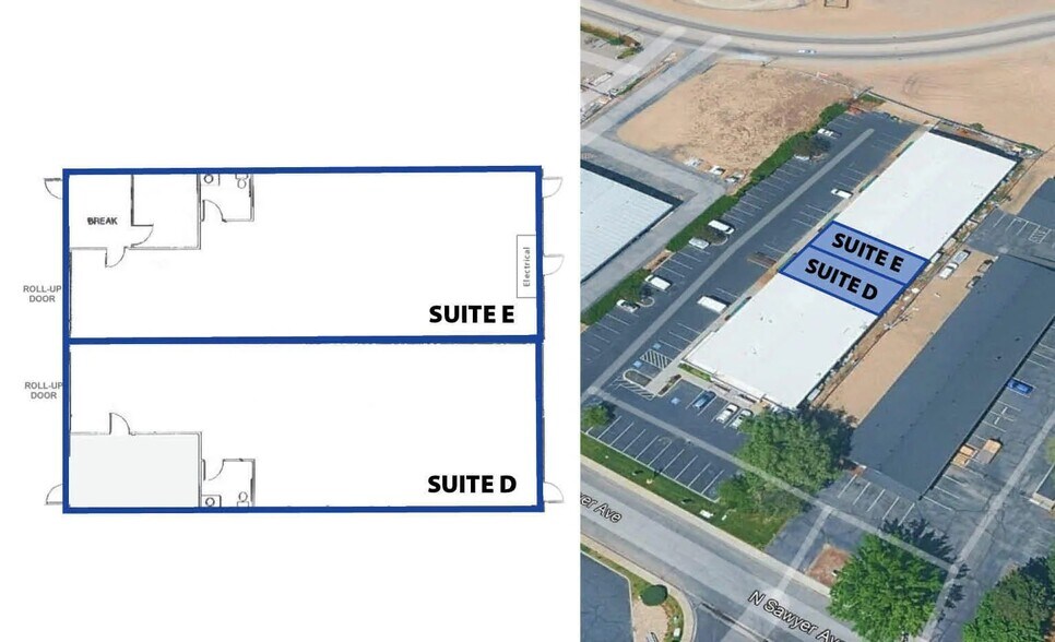 5220 N Sawyer Ave, Garden City, ID à louer - Plan d’étage - Image 2 de 2