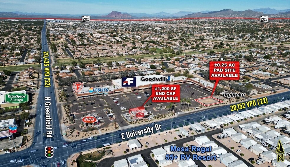 University Dr, Mesa, AZ for lease - Aerial - Image 1 of 4