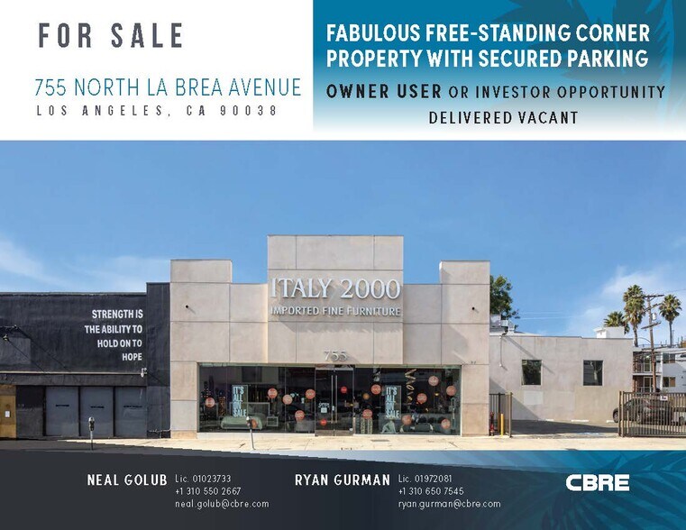 757 N La Brea Ave, Los Angeles, CA à vendre - Photo du bâtiment - Image 1 de 14