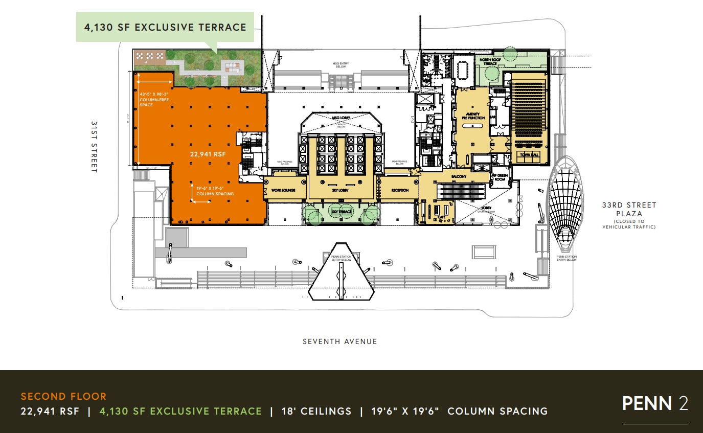 PENN 2, New York, NY à louer Plan d’étage- Image 1 de 1