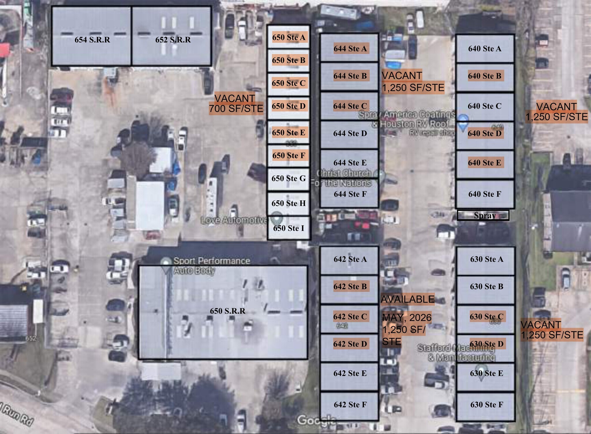630 Stafford Run Rd, Stafford, TX for lease Site Plan- Image 1 of 1