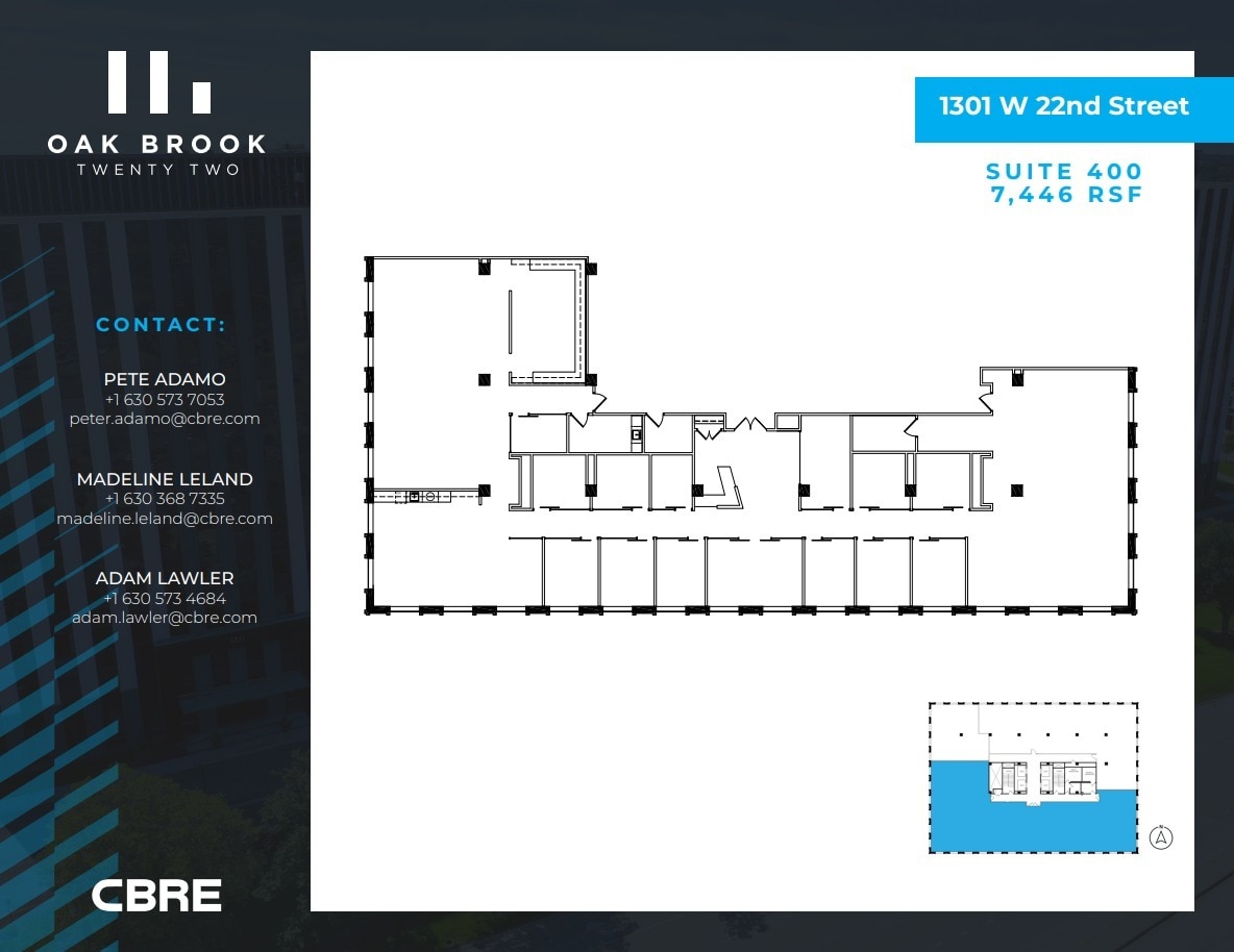 1301 W 22nd St, Oak Brook, IL for lease Floor Plan- Image 1 of 1