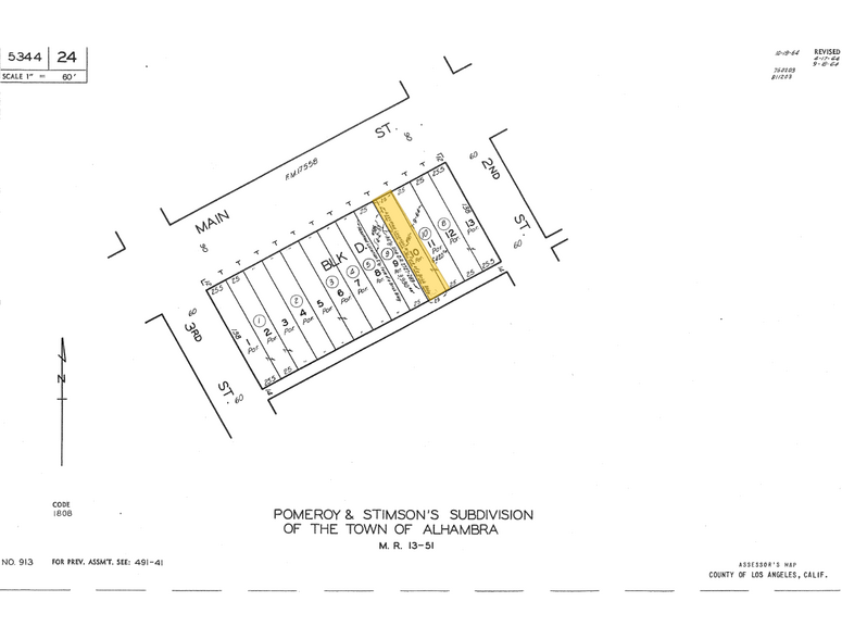 222 W Main St, Alhambra, CA à vendre - Plan cadastral - Image 2 de 7