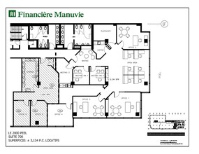 2000 Rue Peel, Montréal, QC à louer Plan d’étage- Image 1 de 1