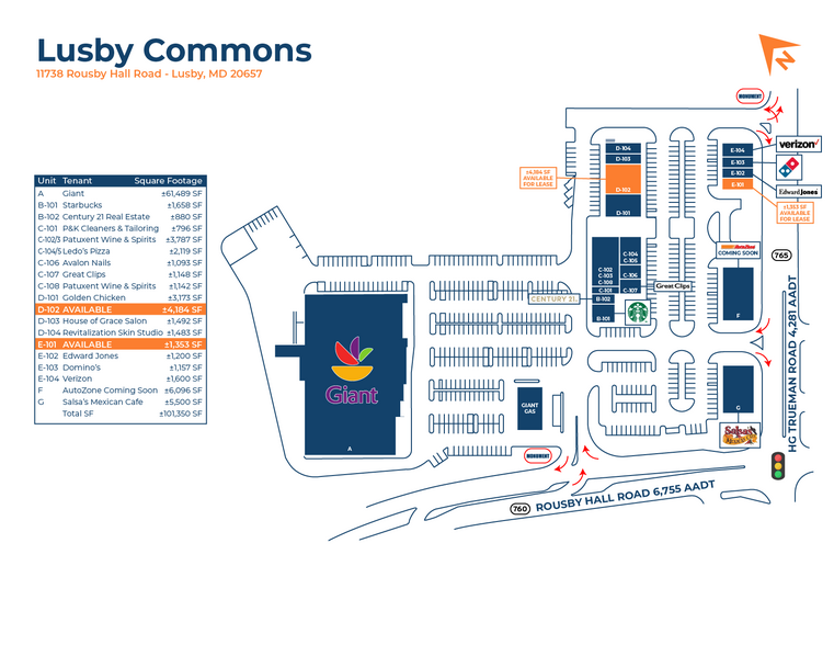 11738 Rousby Hall Rd, Lusby, MD for lease - Site Plan - Image 2 of 10