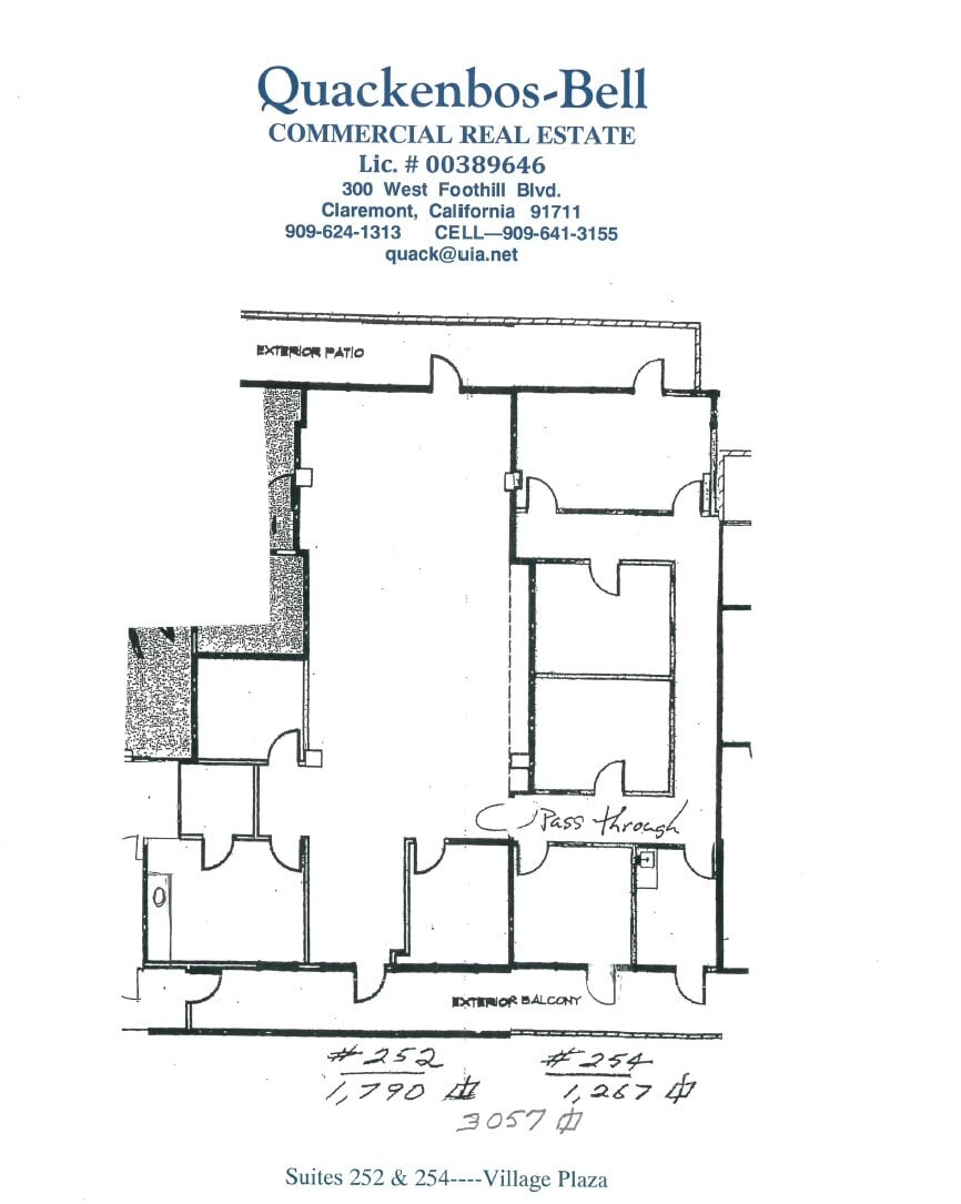 250 W 1st St, Claremont, CA for lease Floor Plan- Image 1 of 1