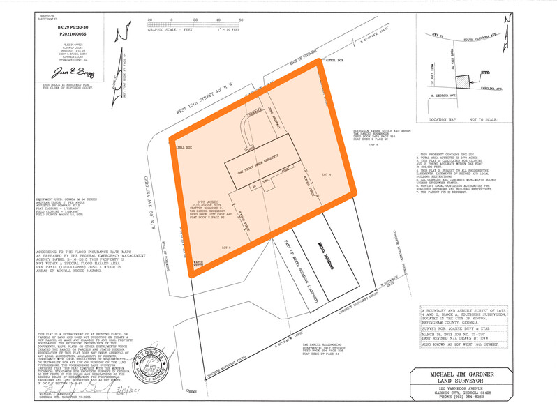 107 W 15th St, Rincon, GA for lease - Plat Map - Image 3 of 4