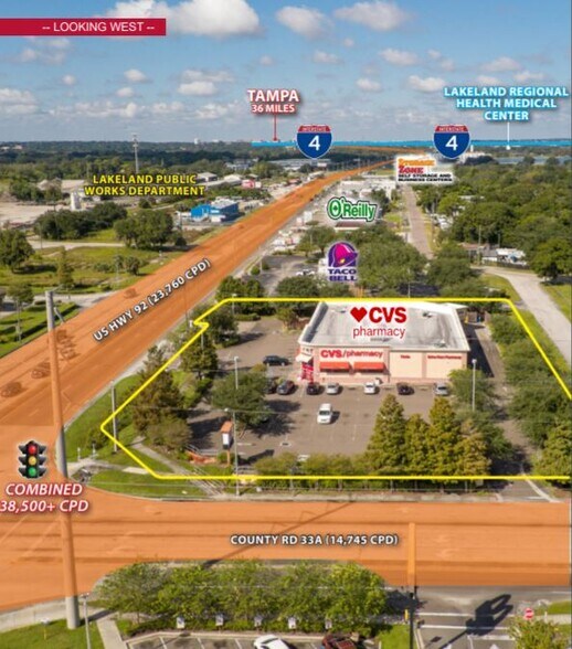 2536 US Highway 92, Lakeland, FL à louer - Aérien - Image 2 de 2