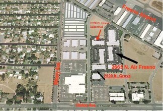 2720 N Grove Industrial Dr, Fresno, CA - Aérien Vue de la carte