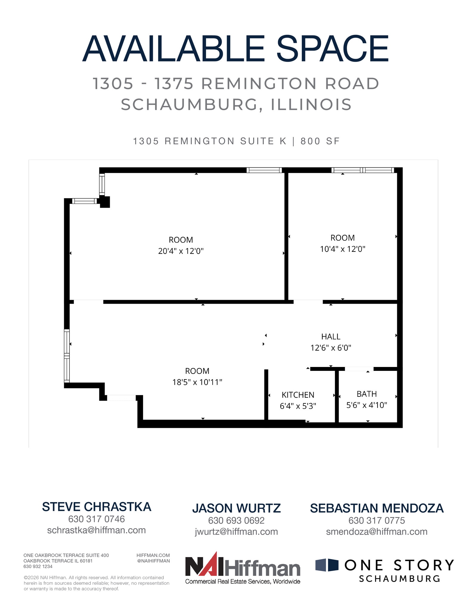 1305 Remington Rd, Schaumburg, IL for lease Floor Plan- Image 1 of 2