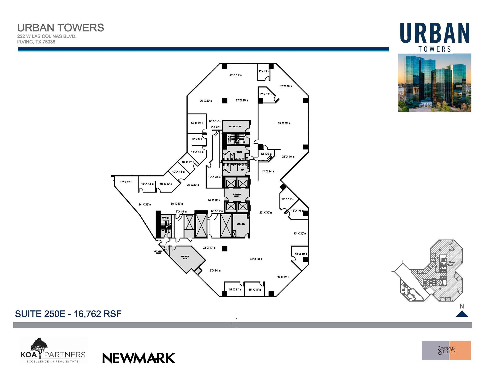 222 W Las Colinas Blvd, Irving, TX à louer Plan d’étage- Image 1 de 1
