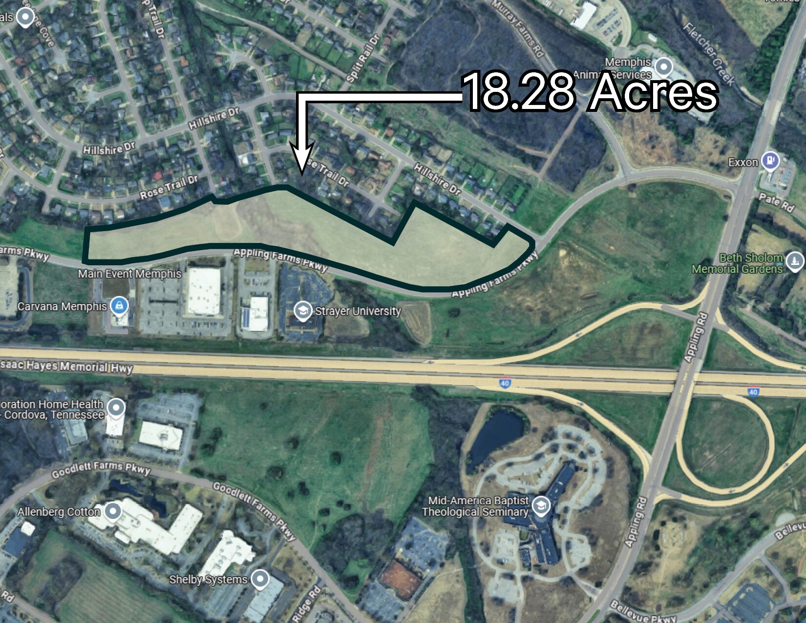7334 Appling Farms Pky, Memphis, TN à vendre Aérien- Image 1 de 11