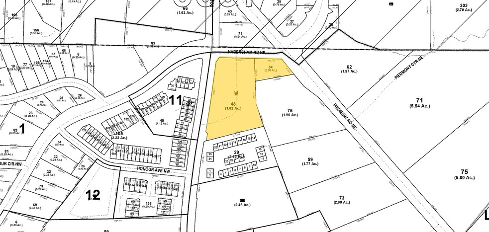 3645 Habersham Rd NE, Atlanta, GA à louer - Plan cadastral - Image 3 de 30