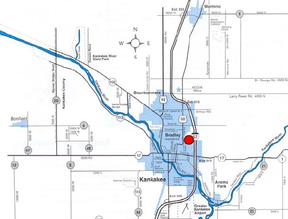 1551 E Willow St, Kankakee, IL for lease - Aerial - Image 3 of 15