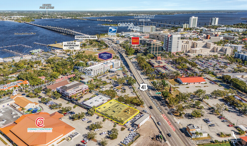 2142-2158 Johnson St, Fort Myers, FL for lease - Aerial - Image 2 of 10