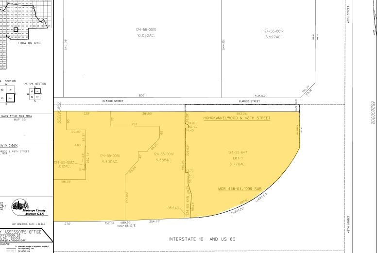 4615 E Elwood St, Phoenix, AZ for lease - Plat Map - Image 2 of 17