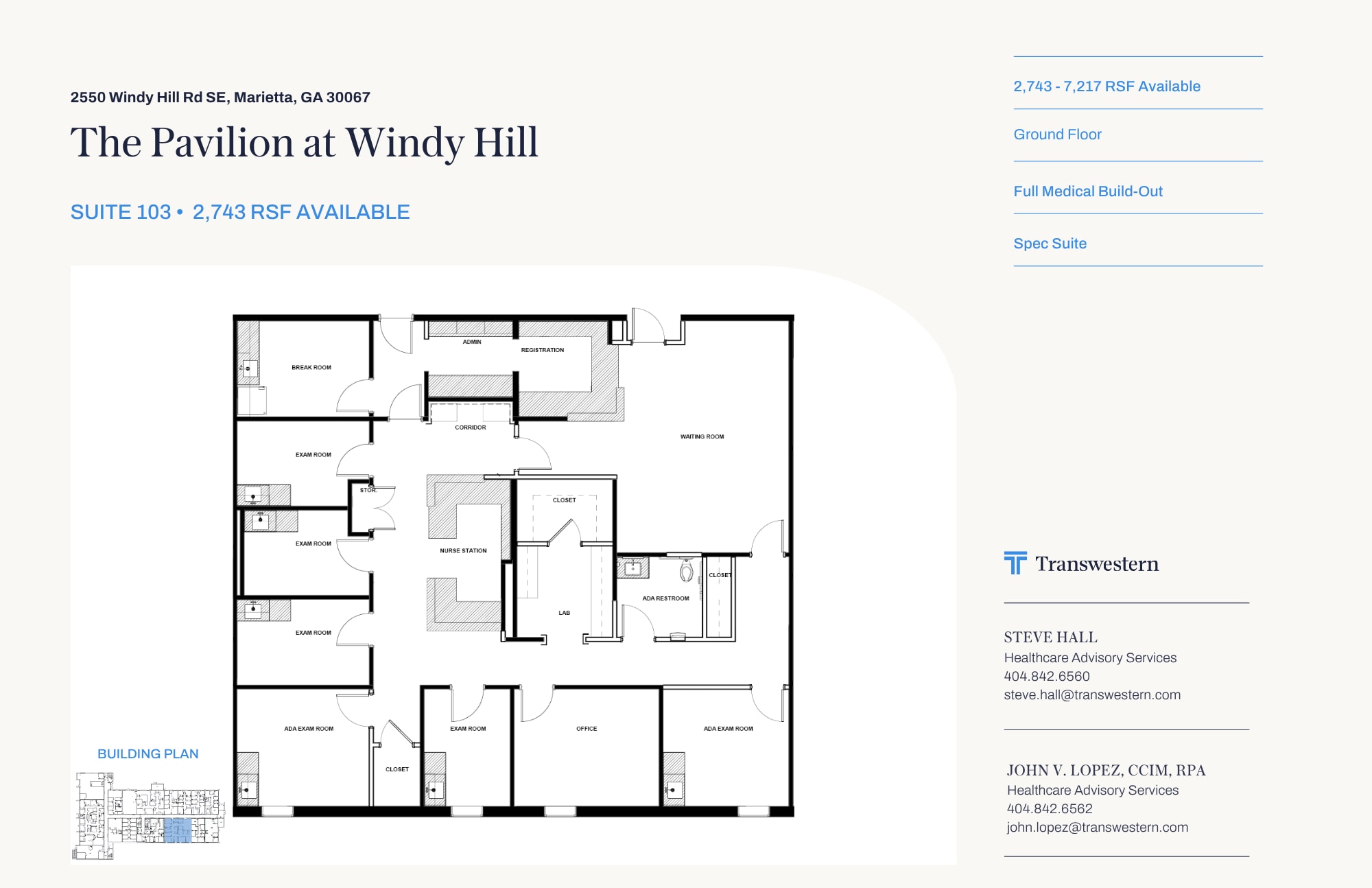 2550 Windy Hill Rd SE, Marietta, GA à louer Plan d’étage- Image 1 de 4