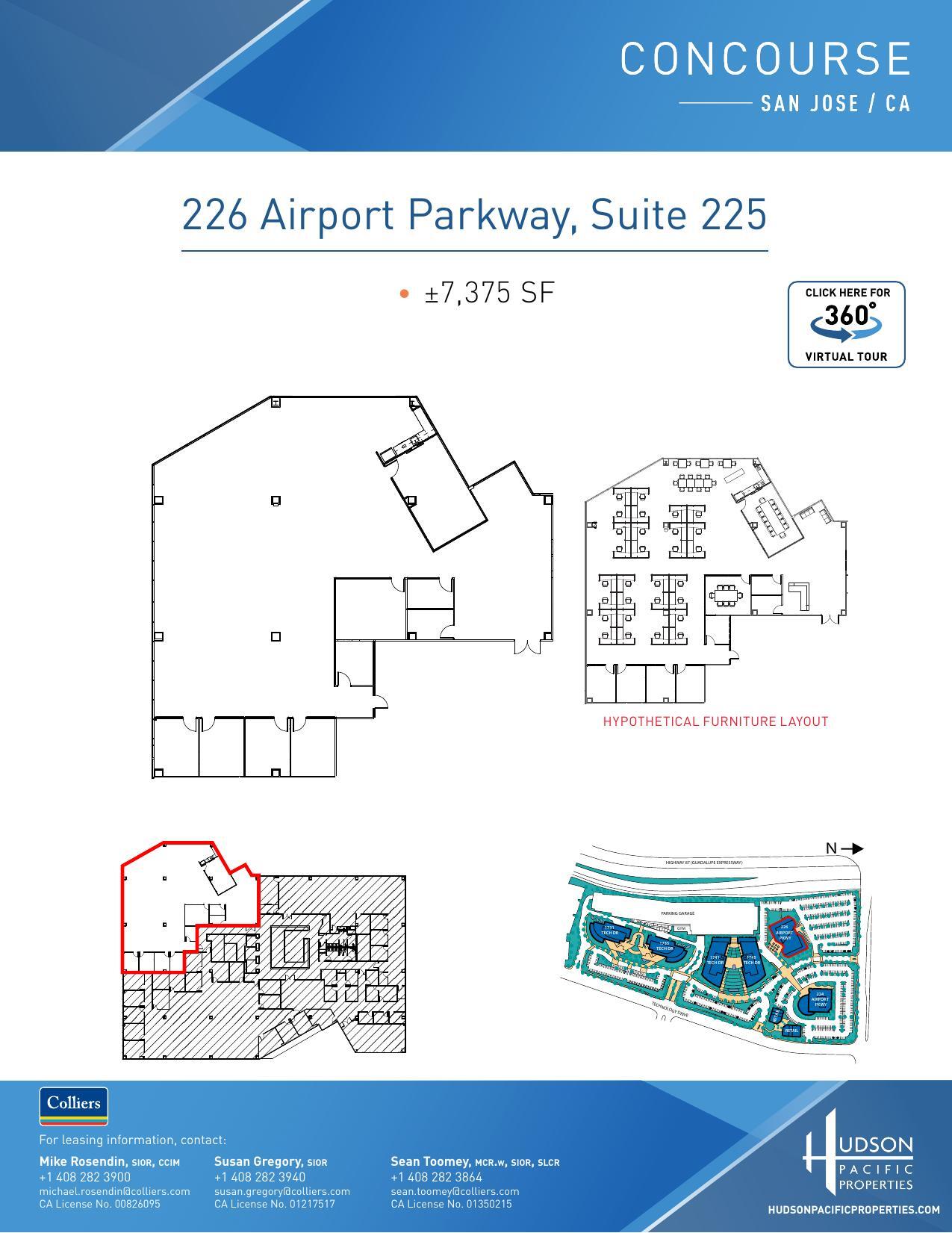 224 Airport Pkwy, San Jose, CA à louer Plan d’étage- Image 1 de 1