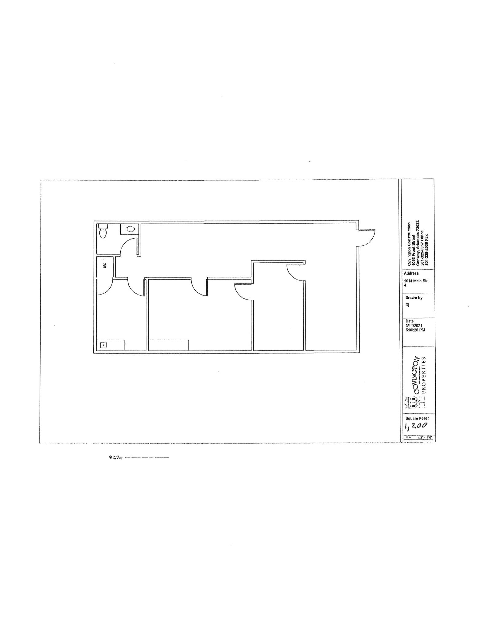 1014 Main St, Conway, AR for lease Floor Plan- Image 1 of 10