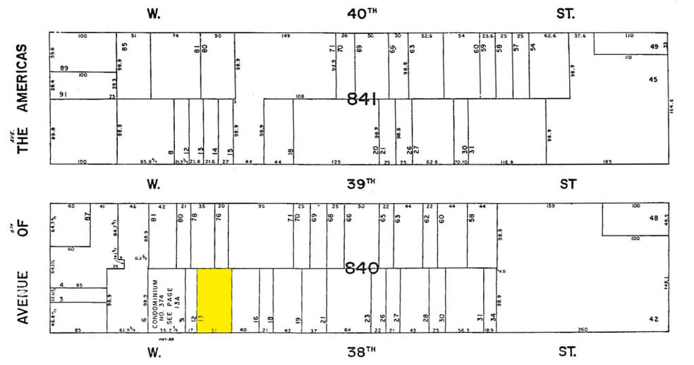 49 W 38th St, New York, NY for lease - Plat Map - Image 2 of 22