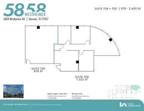 5858 Westheimer Rd, Houston, TX à louer Plan d’étage- Image 2 de 2