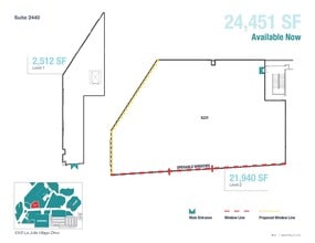 4303-4305 La Jolla Village Dr, San Diego, CA à louer Plan d’étage- Image 1 de 3