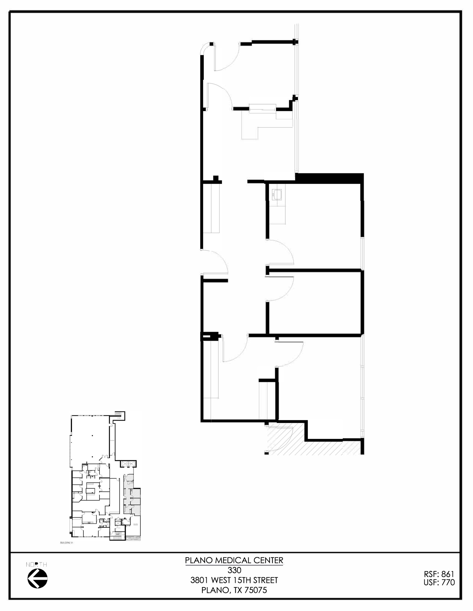 3801 W 15th St, Plano, TX à louer Plan de site- Image 1 de 1