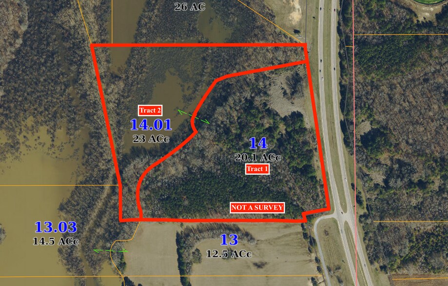 Highway 45 S, Saltillo, MS à vendre - Plan cadastral - Image 2 de 3