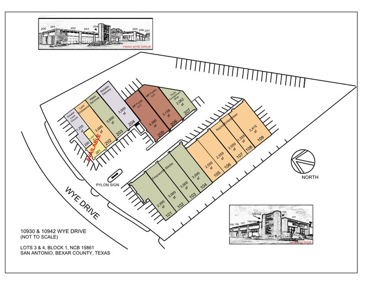 10942 Wye Dr, San Antonio, TX for lease - Site Plan - Image 2 of 3