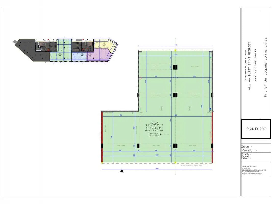 Commerce de détail dans Bussy-Saint-Georges à louer Plan d’étage- Image 1 de 4
