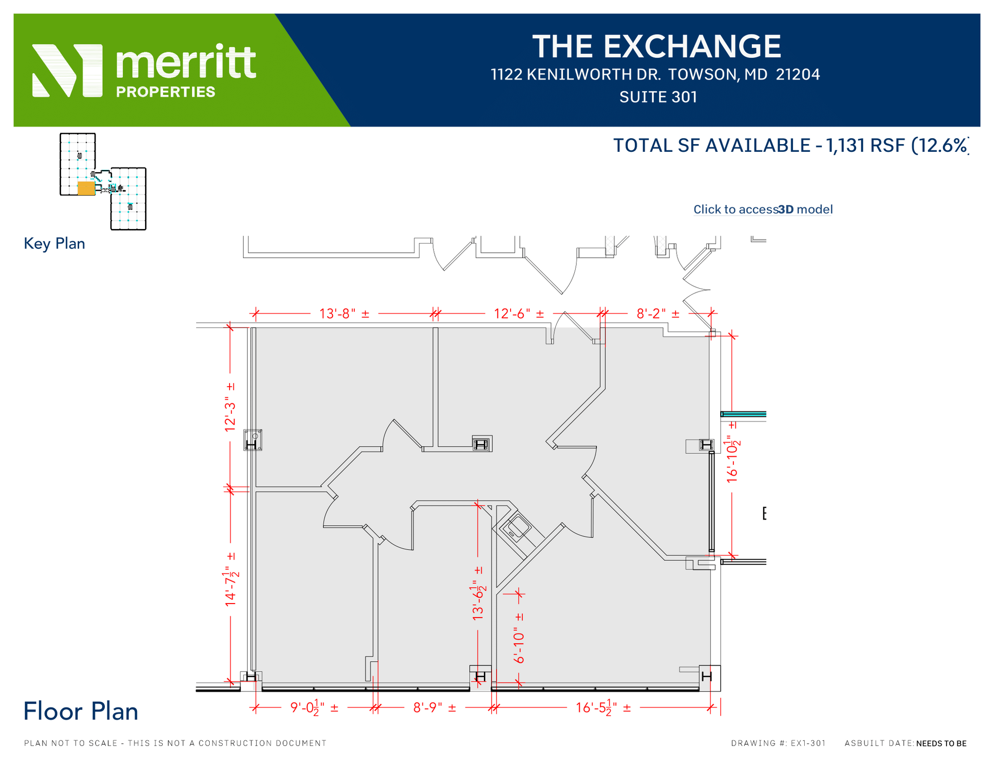 1122 Kenilworth Dr, Towson, MD for lease Floor Plan- Image 1 of 1