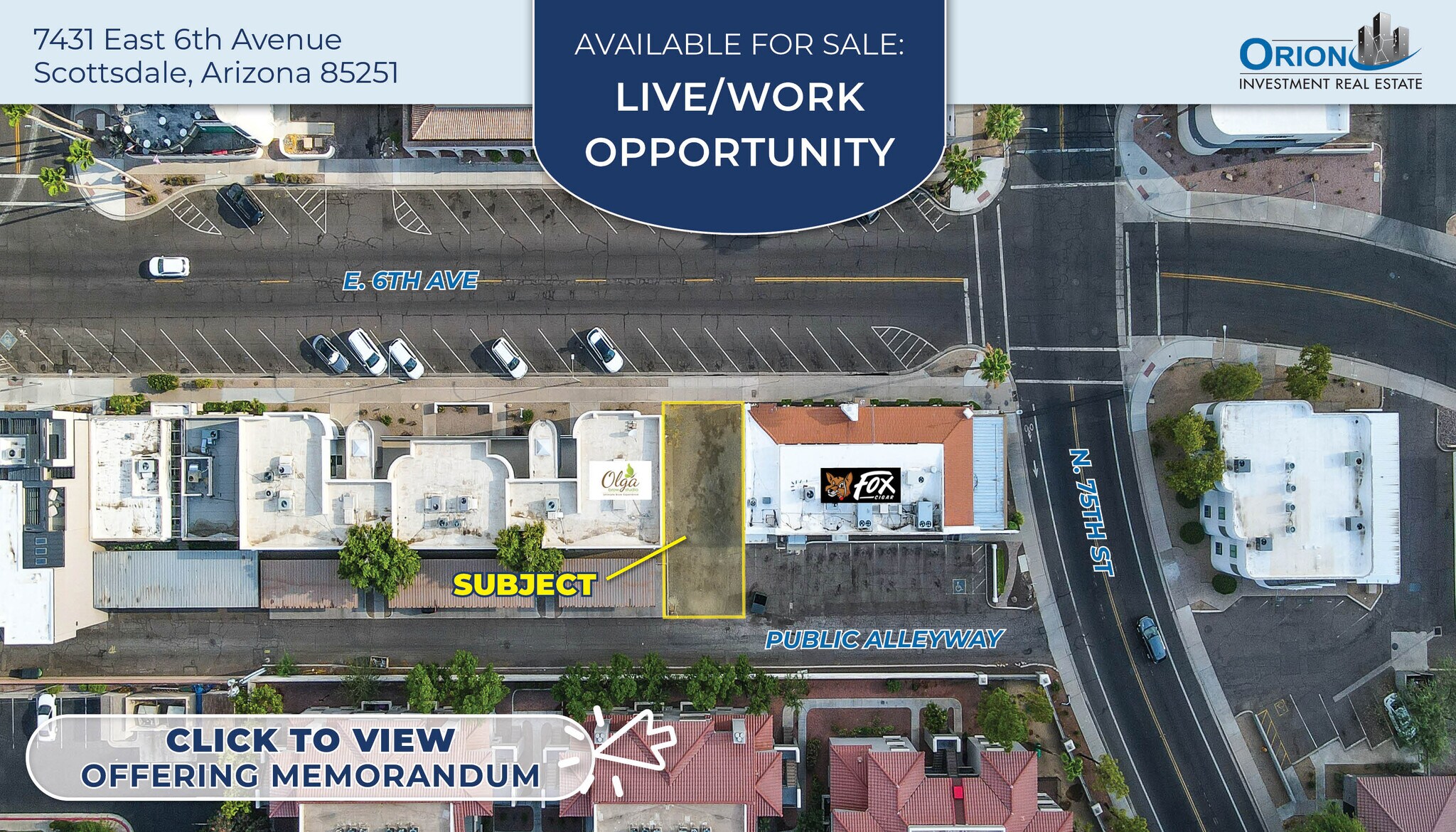 7431 E 6th Ave, Scottsdale, AZ à vendre Photo du bâtiment- Image 1 de 5