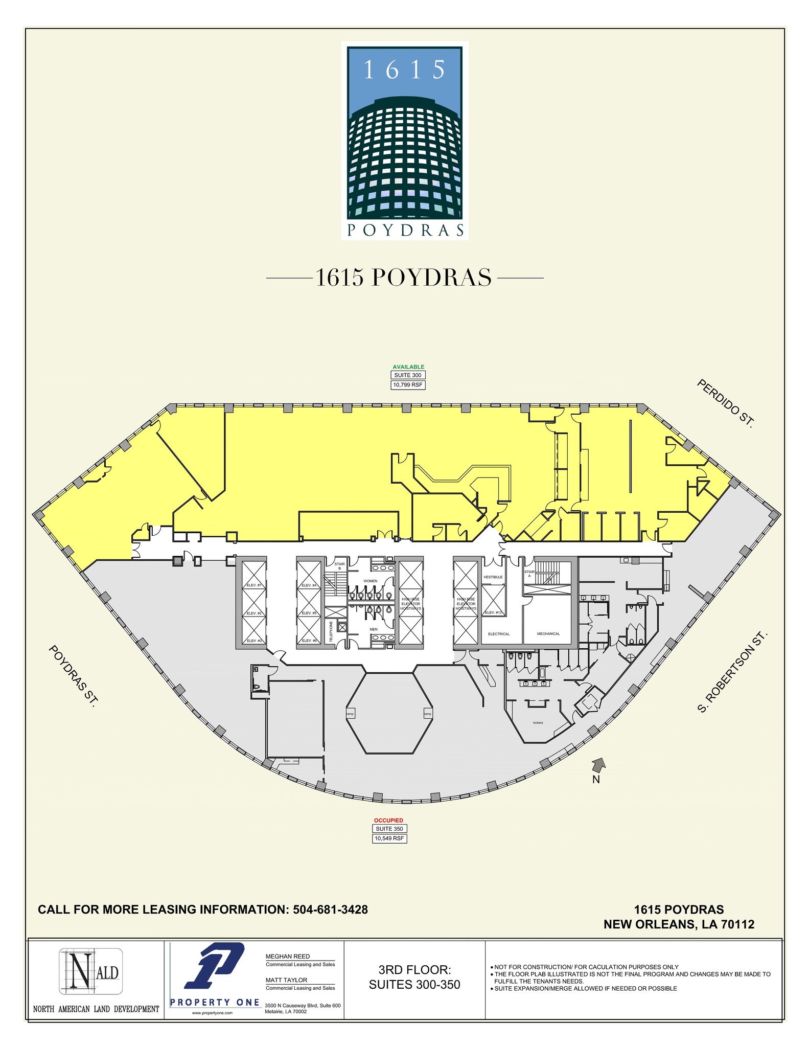 1615 Poydras St, New Orleans, LA à louer Plan de site- Image 1 de 1