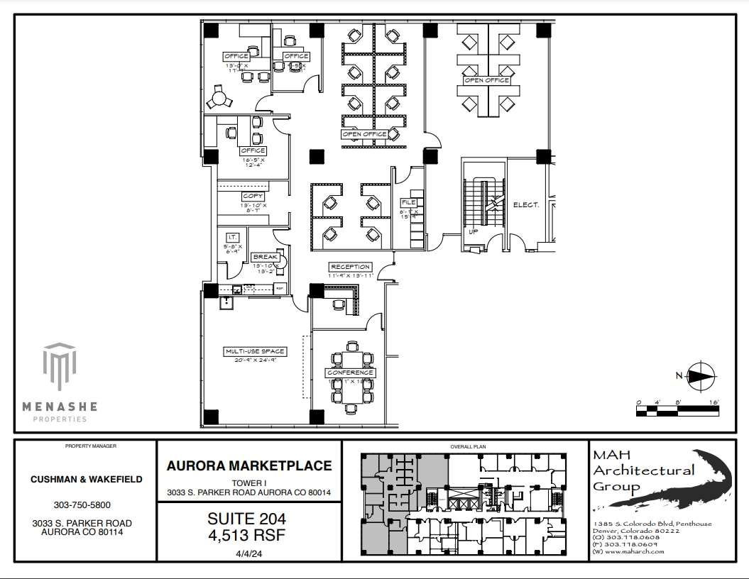 3025 S Parker Rd, Aurora, CO à louer Plan d’étage- Image 1 de 1