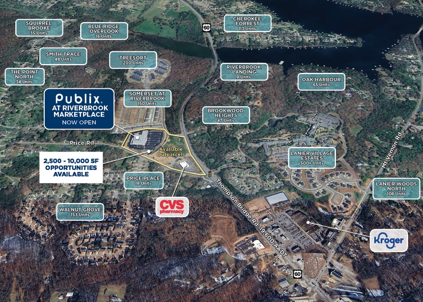 3911 Thompson Bridge Rd, Gainesville, GA for lease - Aerial - Image 2 of 3