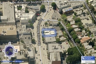 8761 Beverly Blvd, West Hollywood, CA - Aérien Vue de la carte
