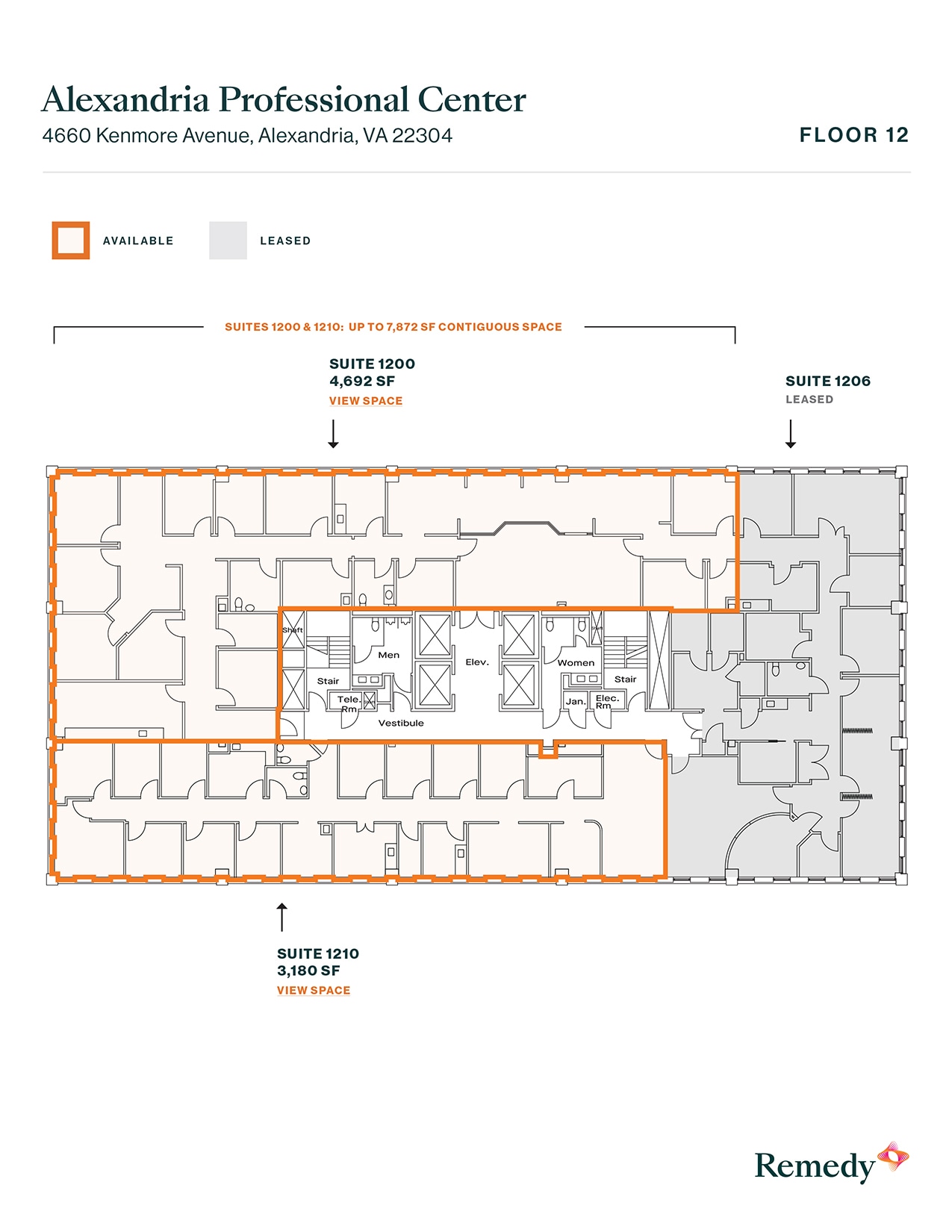 4660 Kenmore Ave, Alexandria, VA à louer Plan d’étage- Image 1 de 1