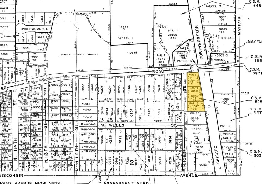 830 N 109th St, Milwaukee, WI for lease - Plat Map - Image 3 of 3