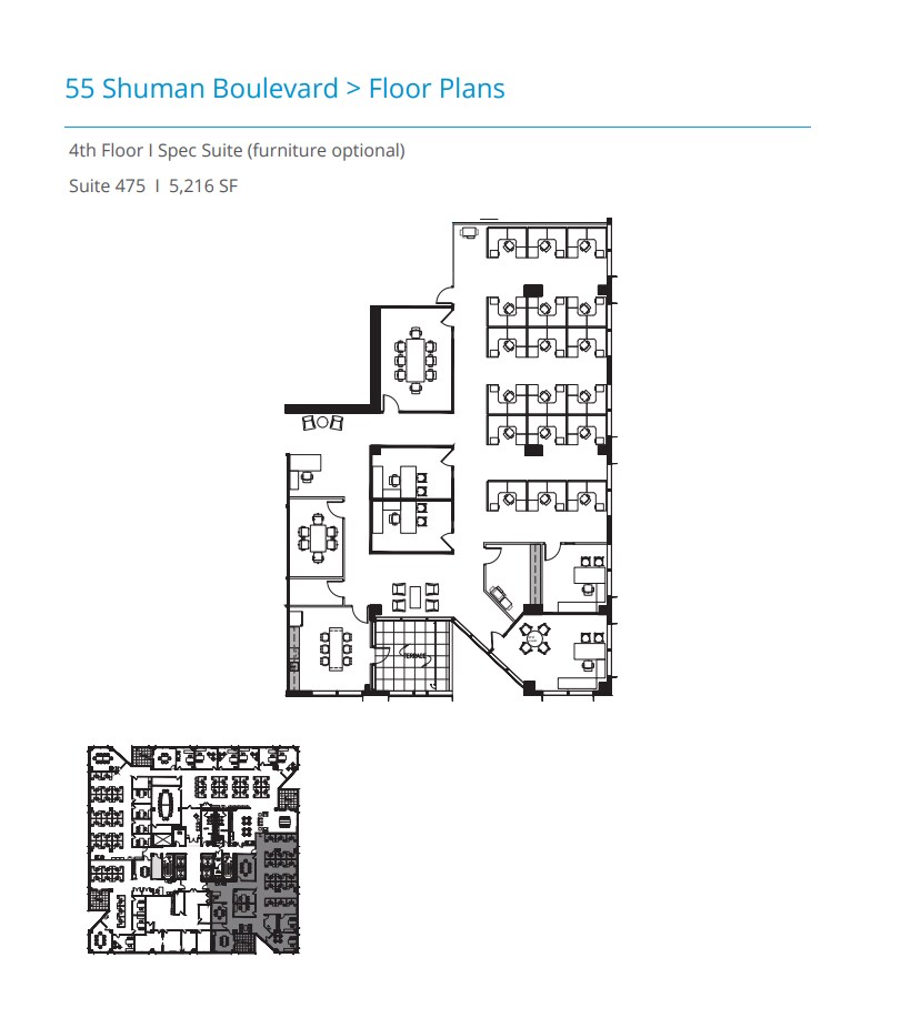 55 Shuman Blvd, Naperville, IL à louer Plan d’étage- Image 1 de 1