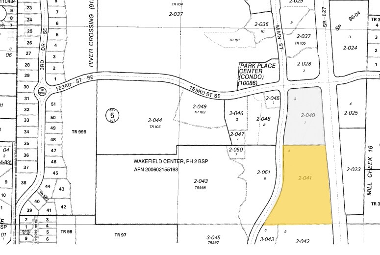 15407 Main St, Mill Creek, WA à louer - Plan cadastral - Image 2 de 2