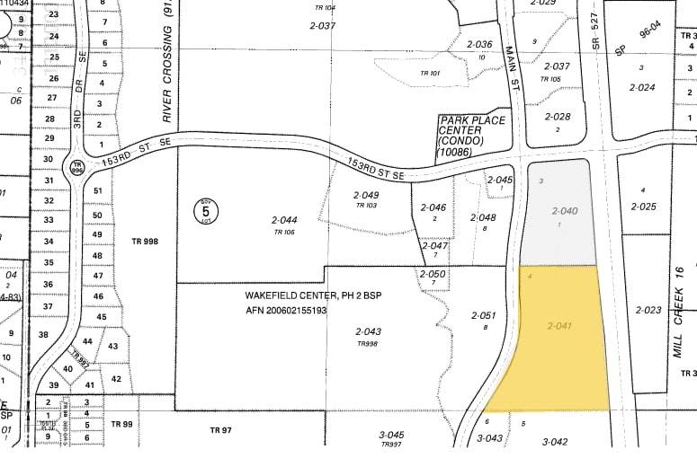 15407 Main St, Mill Creek, WA for lease - Plat Map - Image 2 of 2