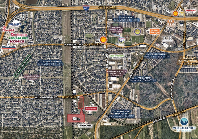 4113 Willowbend Blvd, Houston, TX for sale - Aerial - Image 3 of 3