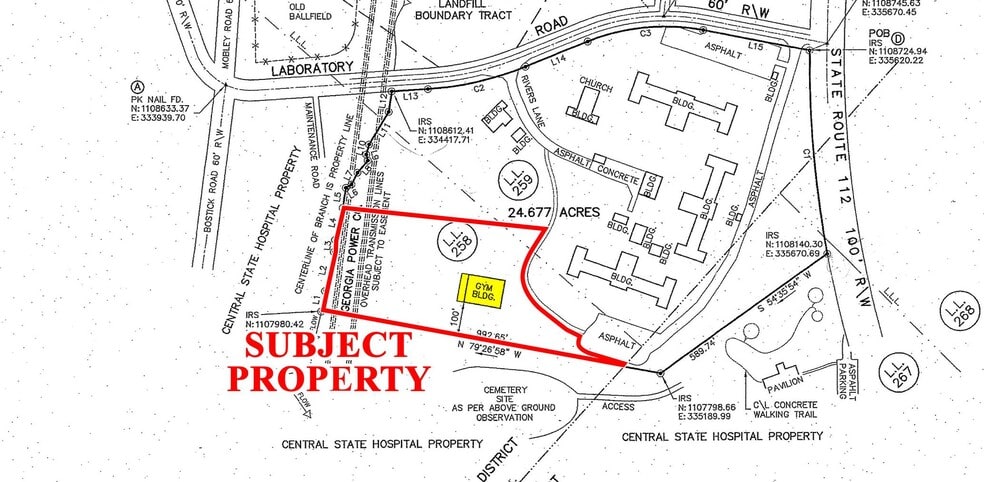 Rivers Lane, Off Laboratory Rd, Milledgeville, GA for sale - Plat Map - Image 3 of 4