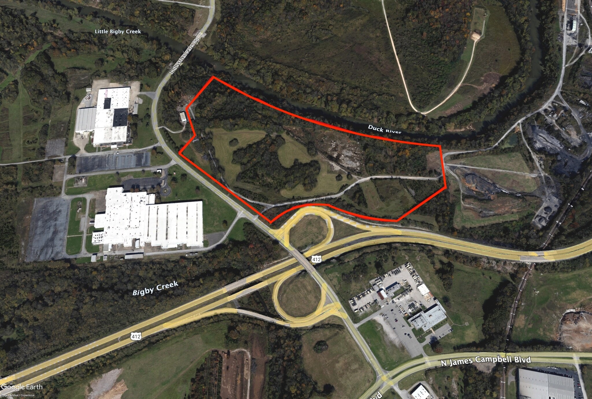 Industrial Park Rd, Columbia, TN for sale Aerial- Image 1 of 4